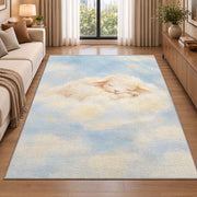 Pastel Baby Cloud Rug, Printed Area Carpet for Kids Bedroom and Cozy Living Room Decor - image 2