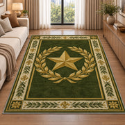 Gold Star Laurel rug in a bright living room with a sofa