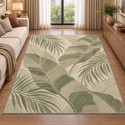 Tropical Leaf Area Rug, Sage Green Botanical Pattern Rug, Calm Nature Inspired Room Decor - Image 2