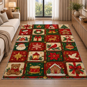 Advent Calendar Doors rug in a bright living room with a sofa