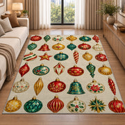 Vintage Glass Ornaments rug in a bright living room with a sofa