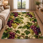 grapevine cluster rug in a bright living room with a sofa