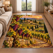tuscany vineyard rug in a bright living room with a sofa