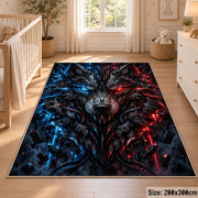 Blue Dragon Fantasy Area Rug shown in room setting, view 3