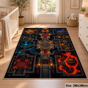 Fantasy Dungeon Map Area Rug shown in room setting, view 3