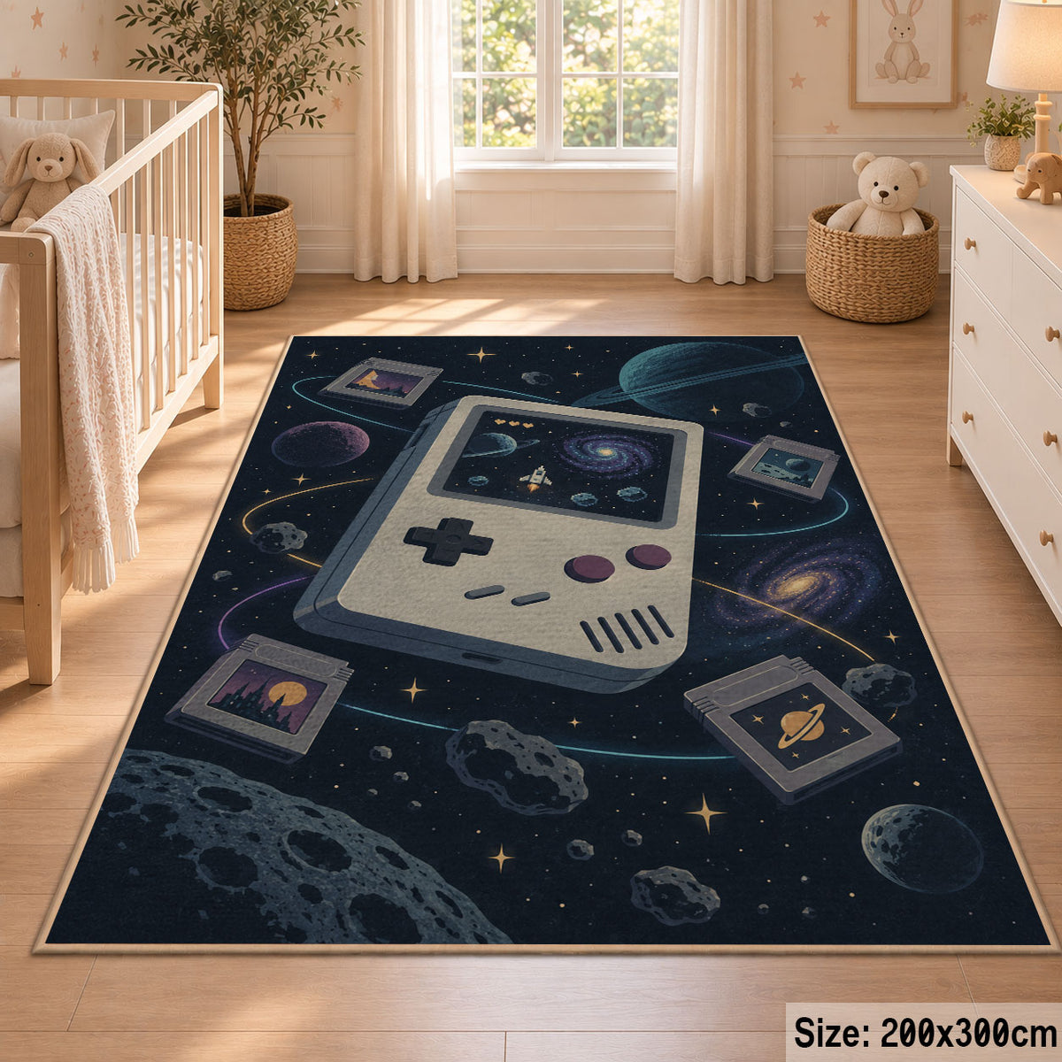 Retro Handheld Game Console Area Rug shown in room setting, view 3