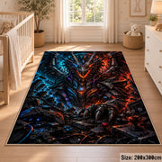 Electric Fantasy Dragon Area Rug shown in room setting, view 3