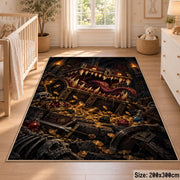 Golden Dragon Treasure Area Rug shown in room setting, view 3