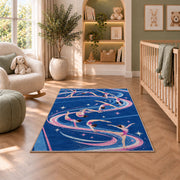 Gymnastics Tumbling Rug in a nursery with a crib and armchair