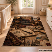 Writer's Desk Vintage Book Area Rug shown in room setting, view 3