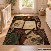 Open Book Botanical Area Rug shown in room setting, view 3