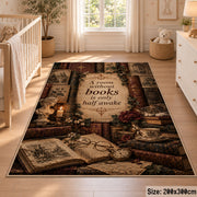 Cozy Book and Tea Area Rug shown in room setting, view 3