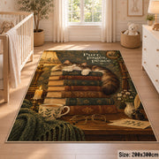 Cat on Antique Books Area Rug shown in room setting, view 3