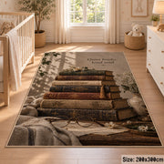 Weathered Books Floral Area Rug shown in room setting, view 3