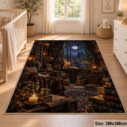 Moonlit Library Reading Nook Area Rug shown in room setting, view 3