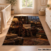 Rustic Library Desk Area Rug shown in room setting, view 3