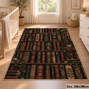 Antique Bookshelf Pattern Area Rug shown in room setting, view 3