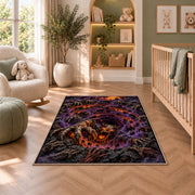 Demon claw abyss vortex area rug in a nursery seating area