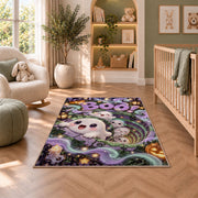 Cute Boo ghost well area rug in a nursery seating area