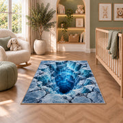Blue Ice Chasm Rug, room view 3