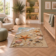 Starfish Shell Beach Rug, room view 3