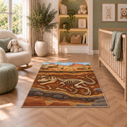 Fossil Dig Layers Rug, room view 3