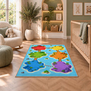 Rainbow Puzzle Shapes Rug, room view 3