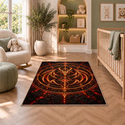Fiery Celestial Emblem Rug, room view 3