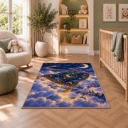 Starry Moon Clouds Rug, Printed Area Carpet for Kids Bedroom and Cozy Living Room Decor - image 3