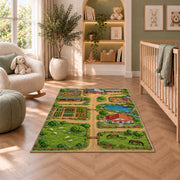 Farm Field Paths Rug, Printed Area Carpet for Kids Bedroom and Cozy Living Room Decor - image 3