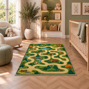 Winding Woodland Trail Rug, Printed Area Carpet for Kids Bedroom and Cozy Living Room Decor - image 3