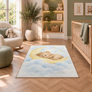 Sleeping Baby Moonlight Rug, Printed Area Carpet for Kids Bedroom and Cozy Living Room Decor - image 3