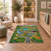 Country River Road Rug, Printed Area Carpet for Kids Bedroom and Cozy Living Room Decor - image 3