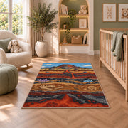 Earth Strata Landscape Rug, Printed Area Carpet for Kids Bedroom and Cozy Living Room Decor - image 3