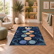 Pastel Planet Path Rug, Printed Area Carpet for Kids Bedroom and Cozy Living Room Decor - image 3