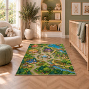 Garden Adventure Map Rug, Printed Area Carpet for Kids Bedroom and Cozy Living Room Decor - image 3