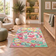 Cute Medical Bag Rug in a nursery with a crib and armchair