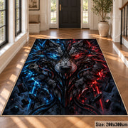 Blue Dragon Fantasy Area Rug shown in room setting, view 4