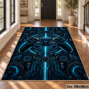 Blue Circuit Controller Area Rug shown in room setting, view 4