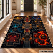 Fantasy Dungeon Map Area Rug shown in room setting, view 4
