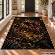 Golden Dragon Treasure Area Rug shown in room setting, view 4