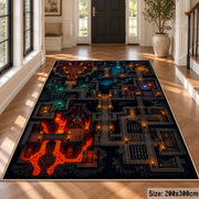 Glowing Dungeon Map Area Rug shown in room setting, view 4