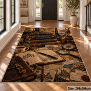 Writer's Desk Vintage Book Area Rug shown in room setting, view 4