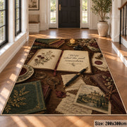 Open Book Botanical Area Rug shown in room setting, view 4