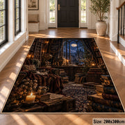 Moonlit Library Reading Nook Area Rug shown in room setting, view 4