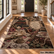 Romantic Floral Books Area Rug shown in room setting, view 4