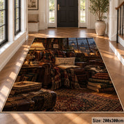 Rustic Library Desk Area Rug shown in room setting, view 4