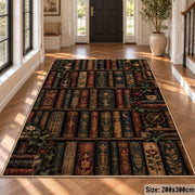 Antique Bookshelf Pattern Area Rug shown in room setting, view 4