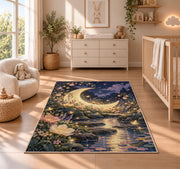 Moonlit Floral Stream Rug, room view 4