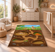 Underground Animal Burrows Rug, room view 4